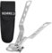 Bizarre.ly Tagliaunghie Professionale Acciaio Inox con Custodia - Tronchesino Unghie Piedi Mani 9,9 cm - Nail Clippers Affilate per Unghie Spesse Rotazione 360°- Taglia Unghie per Piedi e Mani Unisex