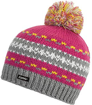 Eisbär Montel Pompon Mütze, graumele/deep pink/Gelb/White, One Size
