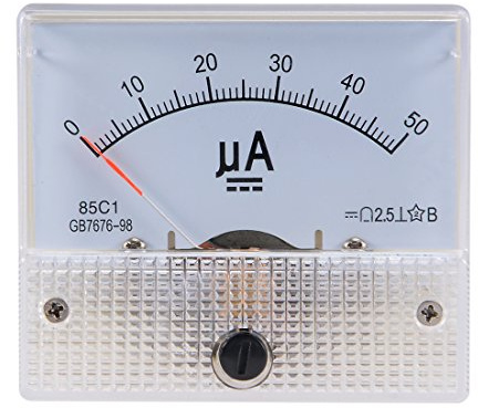 Sourcingmap, misuratore di corrente analogica DC 0-50 uA 85 C1, amperometro 64 x 57 x 56 mm, per test di circuiti automatici, carica batteria, amperometro, tester