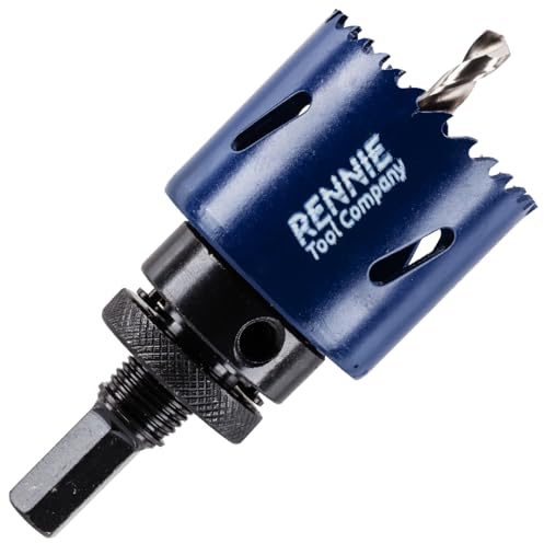54mm Hole Saw Bi-Metal With Arbor And Pilot Drill. Circular Hole Cutter | For Stainless Steel, Steel, Sheet Metal, Wood, Plastic, Pipes & Drywall. Circular Holesaw Set M35 5% Cobalt Hole Cutter