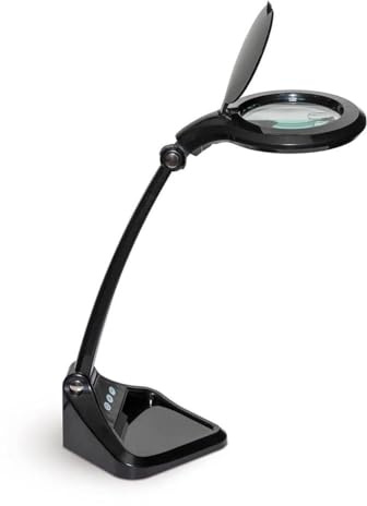 LED Lupenleuchte MAULiris, dimmbar, 6500 Kelvin, inkl. Schutzklappe, 1,75-fache Vergrößerung (Schwarz), 8261290