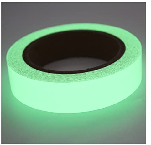 Furnrubden Ruban Autocollant Fluorescent, Ruban Adhésif Lumineux Vert Brillant,Ruban Adhésif Phosphorescent de Sécurité, Scotch Fluorescent, Ruban adhesif, Bande Reflechissante Autocollante -2.5cmx9m