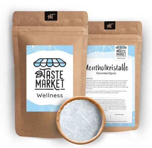 200 g Mentholkristalle | GRÖSSENAUSWAHL | Saunaaufguss | Aufguss | Sauna | Menthol | Dufterlebnis (200 g)