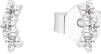 S.Oliver Damen-Ohrstecker 925er Silber 6 Zirkonia One Size 88757611