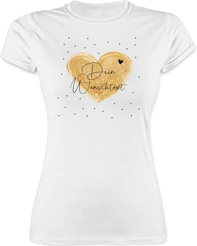 Geschenk mit Namen personalisiert by Shirtracer - Shirt Damen - Aufdruck selbst gestalten - Dein Wunschtext I Geschenk personalisiert Weihnachten I Vatertag I Muttertag I Geburtstag