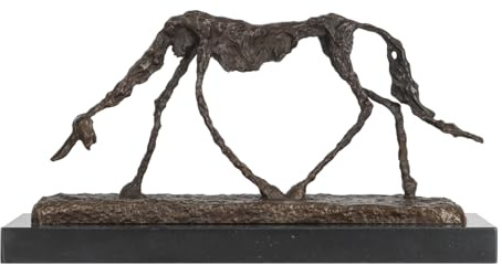NILEEBUKER Bronzefigur, abstrakte Hundestatue, berühmte Giacometti's Skulptur, Nachbildung, Sammlerfigur