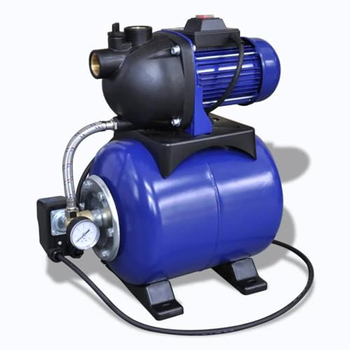 Homgoday Pompe de Jardin électrique 1200W Bleu, Meubles pour Maison Intérieur Extérieur Salon Chambre à Coucher