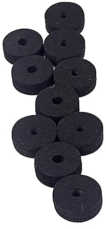 TOYANDONA 10 Piezas Fieltro Arandelas Redondas para Bombo de Almohadillas de Fieltro para Platillos Accesorio