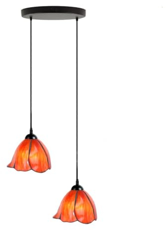 Tiffany-style Kronleuchter Tender Poppy 2 - Art Deco Trade
