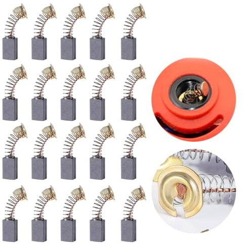 Visxcnu Kohlebürsten 20Pcs Motor Kohlebürsten - Universal Kohlestifte Motor Kohlebürsten, für Elektromotor Bosch Bohrhammer Bohrer Winkelschleifer(6 * 10 * 16)