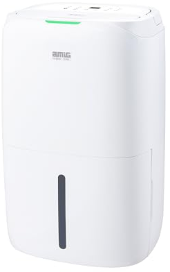 Amig - Déshumidificateur MIST | Capacité 20L/Jour | Régulation de l'humidité et minuterie | Réservoir d'eau amovible 6,5L | 36x28x56 cm | 260W | Couverture 165m³/h | Silencieux 45 dB | Séchage linge