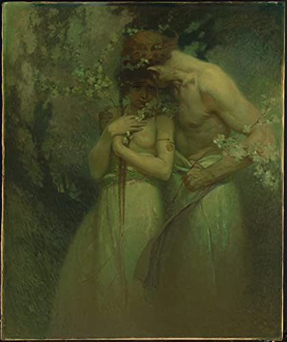NAAYRASA Berühmte Gemälde Poster Und Drucke Abstraktes Gemälde Prinzessin Hyazinthe von Alphonse Mucha Berühmte Leinwand Drucken für Schlafzimmer Home Decor 60x90cm