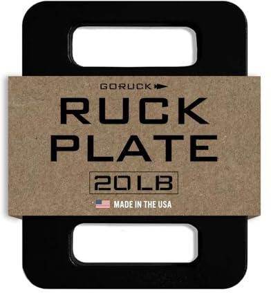 GORUCK Ruck Plate Gewichtsscheibe für Rucksacktraining und Fitness, Schwarz, Gußeisen, 9 kg, Gewichtsscheibe