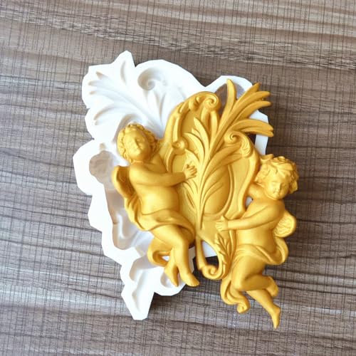 Epoxidharz-Formen, 14,6 x 10,8 x 2,3 cm, Silikonform, Engel-Feder, Küche, Kuchen, Backutensilien, Dekoration, Schokolade, Süßigkeiten, Fondant