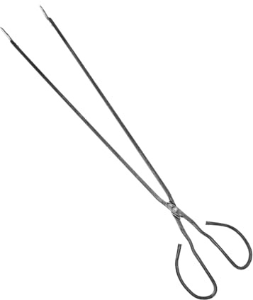 Garneck Pinzas Chimenea Metálicas para Carbón de Alta Resistencia, Alargadas y Resistentes al Calor, Ideales para Manipular Leña y Carbón en Fogatas y Barbacoas