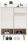 Scarpiera regolabile in legno, scarpiera sottile, ciliegia, colore legno/bianco, per stivali con tacco alto (bianco)