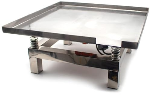 KYZTMHC Kleiner Beton-Rütteltisch, Vibrationsprüfstand, Zement-Rüttelblock-Rüttelplatte, Mini-Vibrationsplattform aus Edelstahl, für Vibrationstest(35 * 35cm)