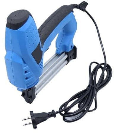 Grapadora neumática, Grapadora neumática para tapi Pistola grapadora eléctrica 2 en 1 de 200V-240V, herramienta eléctrica grapadora con clavos de 500 Uds. for muebles de madera