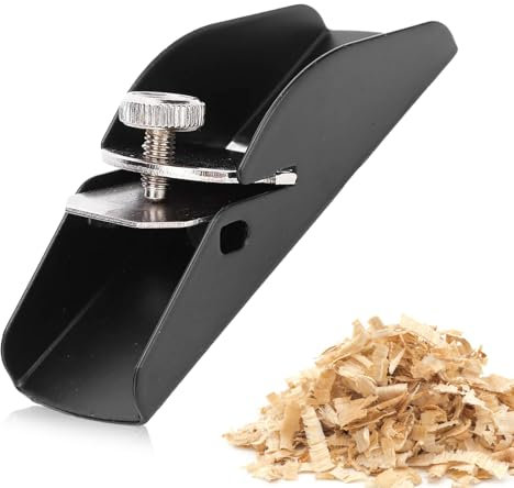 Wood Plane, Adjustable Door Planer Wood Planer for Doors Small Wood Planer Black Mini Hand Planers for Wood Planning Carving Trimming Edge Rounding Wood DIY Crafting