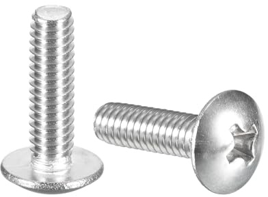 QUARKZMAN 50 Stück Phillips Rundkopfschrauben Linsenkopfschrauben #10-24 x 3/4 Linsenkopf-Phillips-Maschinenschrauben, Vollgewinde, 304 Edelstahl Kreuzschlitz Flachkopf Schrauben