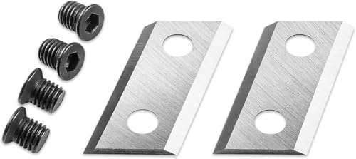 PROYAMA 1 Pair Wood Chipper Blades Garden Shredder Knives Replacement Double Sided Cutting Tools