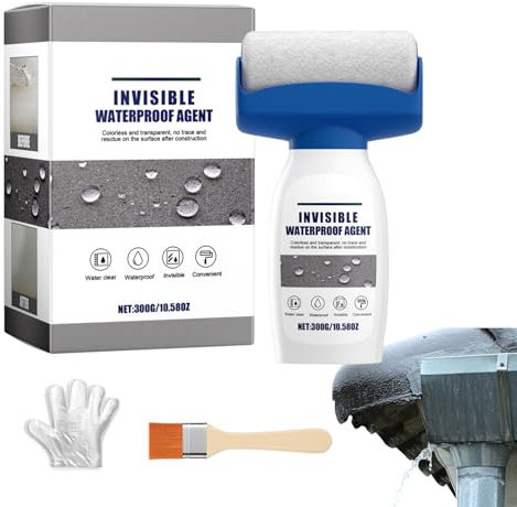 Impermeabilizante Invisible | Spray Adhesivo para Hormigón - Incluye Cepillo y Guantes, Alta Adhesión, Material Reparación para Grietas en Sótanos, Canalones y Superficies de
