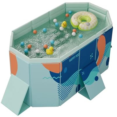 LCKKJHG Piscine Gonfiabili Piscina Non Gonfiabile, Piscina Pieghevole for Esterni di Grandi Dimensioni, Piscina for Famiglie, Festa Estiva in Acqua for Esterni, Giardino, Cortile(165cm-C)