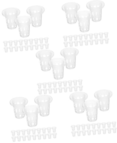 Toyvian 5 Series Cestas De Plantación Hidropónica De Plástico Reutilizables De Macetas para Vegetales para Hidropónicos 100 Piezas X 5