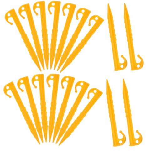 HEMOTON 20 Pièces Lot de Piquets en Plastique pour Tente Jardin Pelouse Camping Et Plage Accessoires De Tente Sol