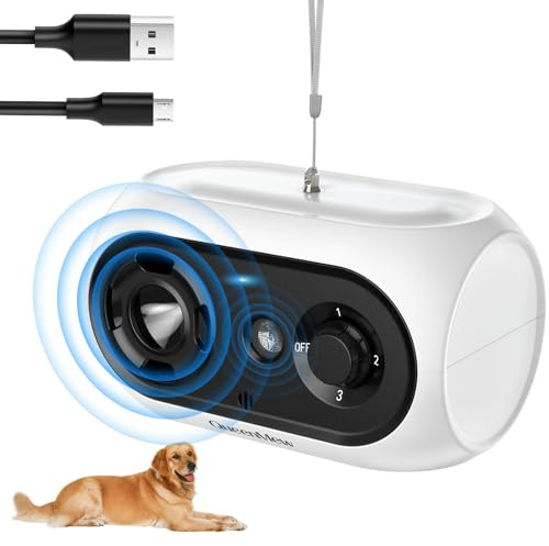 Antibell für Hunde, 3 Einstellbare Frequenz Automatisches Anti Bellen Gerät, Wasserdichter Anti-Bell-gerät, Wiederaufladbares Antibell für Kleine Mittel Große Hunde,Sicher Hundebellen Stoppen