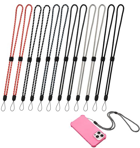 Noenaeni 12PCS 20'' Adjustable Lanyards for Neck,Colorful Nylon Neck Straps for GoPro, Camera, Keys, Keychain, Phone, USB Flash Drive, Wallet and ID Name Tag Badge(6 Colors)