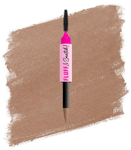 NYX Professional Makeup Fluff & Snatch Brow Powder Pen, 24H Longwear Cream-to-Powder Eyebrow Tint, Smudge-Proof & Transfer-Resistant Soft Matte Finish, Diffused Natural, Shade: 01