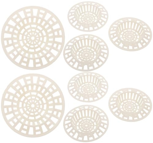 Yardenfun Lot de 10 Filtres d'Évier en Plastique Passoire Cuisine Ronde Maille Fine Panier Filtre Anti-Obstruction pour Lavabo Évier Salle de Bain Récupération des Aliments et Cheveux