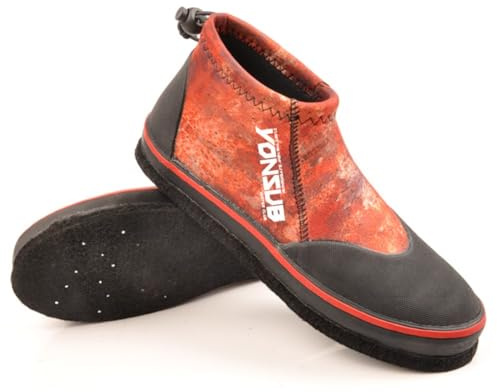 Helilyco Bottes de pêche en néoprène auto-bloquantes de 5 mm pour homme et femme avec semelle en feutre et clous en acier, orange-vert