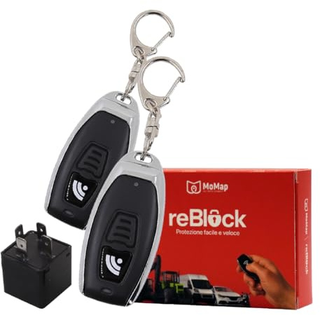 MoMap ReBlock Immobilizzatore Relè Wireless Veicoli Universale (Y80_HD) | Blocco Avviamento Motore Invisibile - Super Sicuro & Affidabile - Anti-Jamming | 2 Telecomandi Inclusi