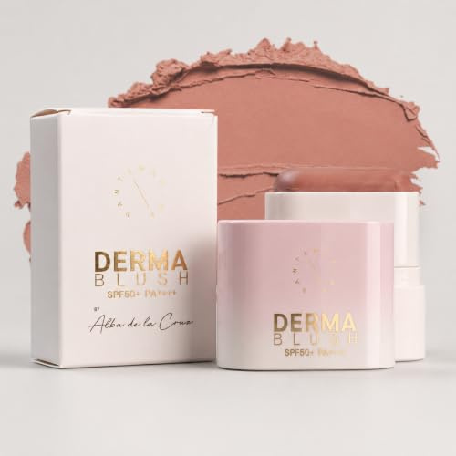 Santamarina Cosmetics - Stick Solar Facial SPF 50+ - DERMA BLUSH Alba 10g - Protector con Color para Mejillas - Antipolución - Resistente al Agua - Laminaria y Vitamina E