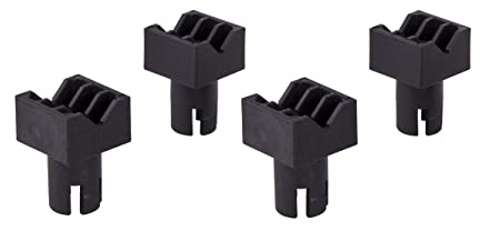 wolfcraft 4 Clamping Jaws for securing workpieces Horizontally I 6172000 I Plastic Jaws for securing workpieces Horizontally on All Tables with 20 mm bore Holes