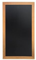 Teak Lang Modell WallBoard 560x1200mm. Lackierte Teakholz. | Melaminoberfläche für Kreidemarker - Innen und Außen - Gewicht 4,7 kg
