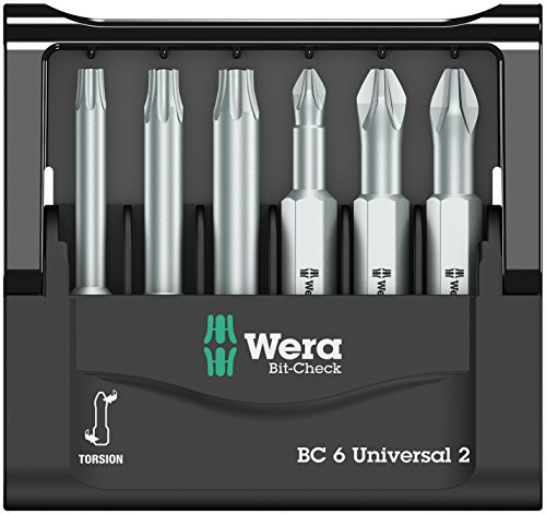 Wera 05073638001 Mini-Check SB Set Torsion Extra-Tough 50 mm Direct Drive PH/PZ/TX 6pc