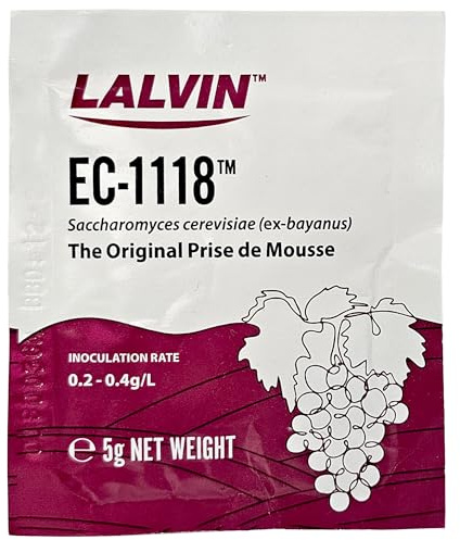 3 x Lalvin EC-1118 Champagne Yeast 5g Sachet 18% Homebrew Wine