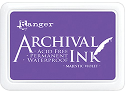 Ranger Archival Stempelkissen Majestic violett, lila, synthetisches Matrial, 6.9 x 9.8 x 1.8 cm