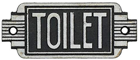 Art déco-wc Schild Gusseisen Schild Plakette Tür Wand Café Pub Hotel Bar Loo