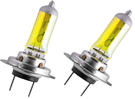 JURMANN 2x H7 55W 12V Golden Vision Gelb Yellow Ersatz Halogen Birne für Scheinwerfer, Fernlicht, Abblendlicht, Nebelscheinwerfer - E-geprüft
