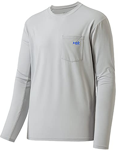 BASSDASH Men’s UPF 50+ Performance Long Sleeve T-Shirt UV Sun Protection Fishing Hiking Sports Shirts