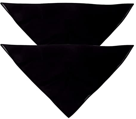 Hunde-Halstuch, schwarz, für Mädchen, Jungen, Haustier-Lätzchen, Halstuch, waschbar, Zubehör für kleine, mittelgroße und große Hunde, Welpen, Katzen, Haustier, 2 Stück
