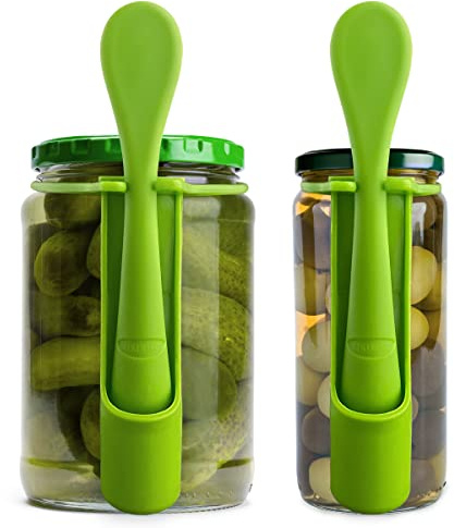 KIKINIKO Pickle Fork 2 Pack pickle grabber, olive fork pickle picker pickle gift kitchen gadgets pickle gifts pickle forks for the jar pickle holder