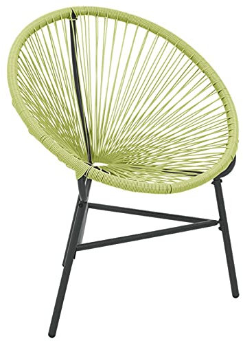 XIAOGUANG Garten-Acapulco-Stuhl, Gartensessel, Campingstuhl, Terassenstühle, Gartenmöbel, Balkon Stühle, Balkonstuhl, Hochlehner, Stühle Für Draußen, Poly-Rattan Grün