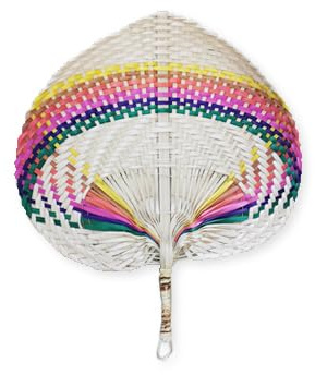 HERSIG - Pay pay de colores | Abanico pai pai de palma colores 30x30cm