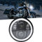 Aumotop Moto Fari Led 12000LM Motociclo Fari 100W Angel Eyes 4 Modalità per 9V-30V Moto, 6000K Bianchi / 3000K Ambra Faro Moto Fari Ring, Moto Fari Led H4
