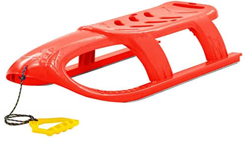 Schlitten für Kinder Rot 102,5x40x23 cm Polypropylen, CIADAZ Schlitten Kinder, Rodel, Schneeschlitten Für Camping, Jagdschlitten
